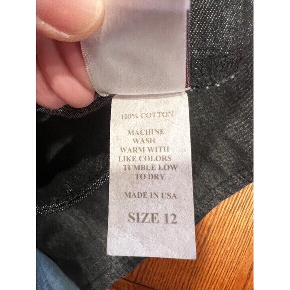 Baby-O Skirt Womens Sz 12 midi Blue Denim USA longline hipster Modest Y2K New - Picture 6 of 8